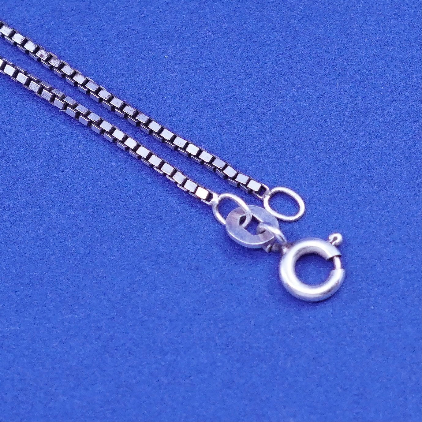 20”, 1mm, vintage Sterling silver necklace, 925 box chain