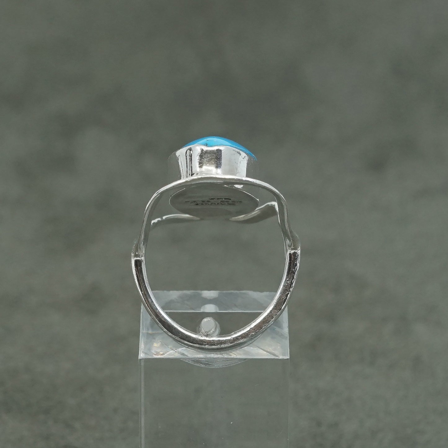 sz 6, Sterling silver handmade ring, 925 w/ turquoise, stamped 925 TD-88 mexico