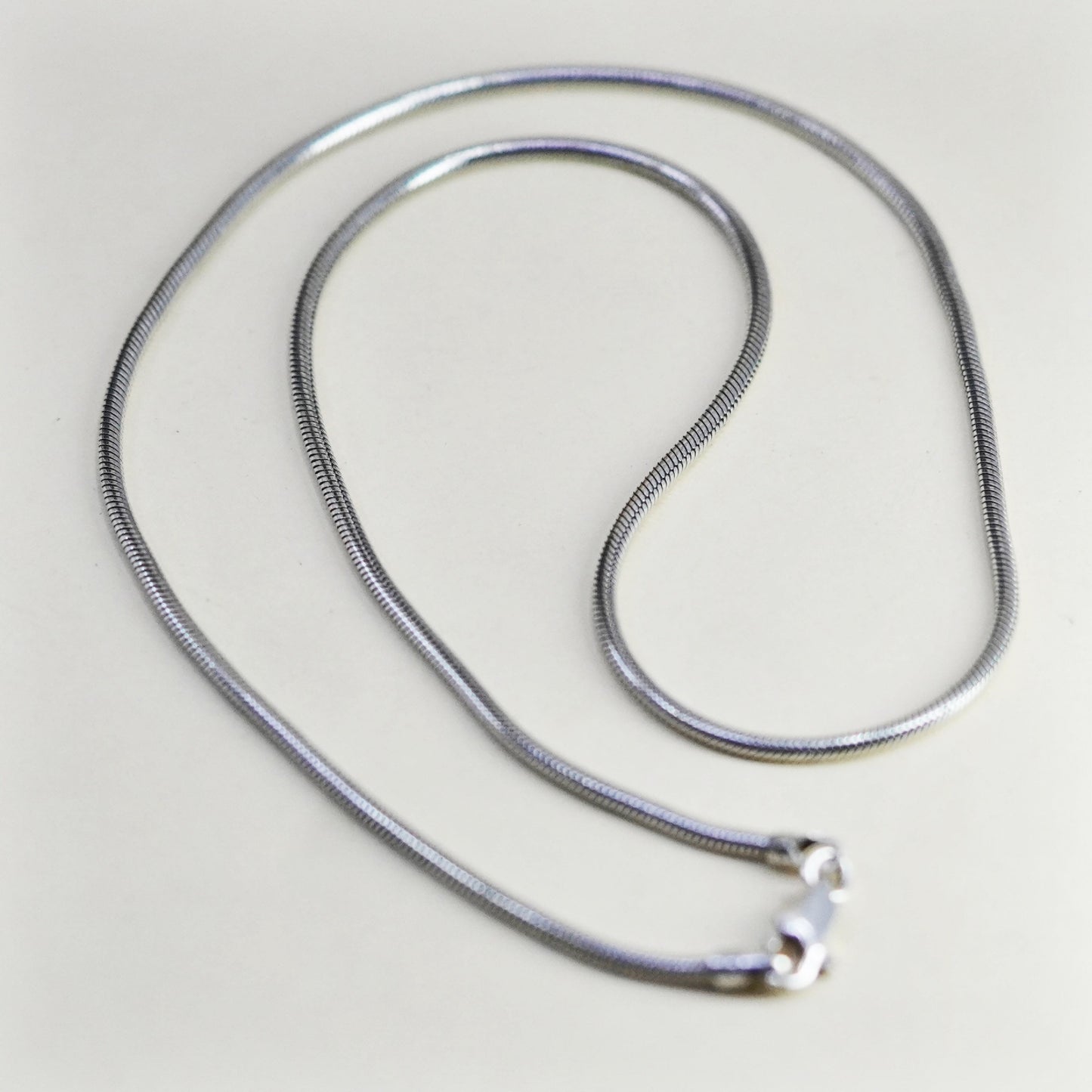 18”, 2mm, Vintage milor sterling silver snake chain, Italy 925 necklace