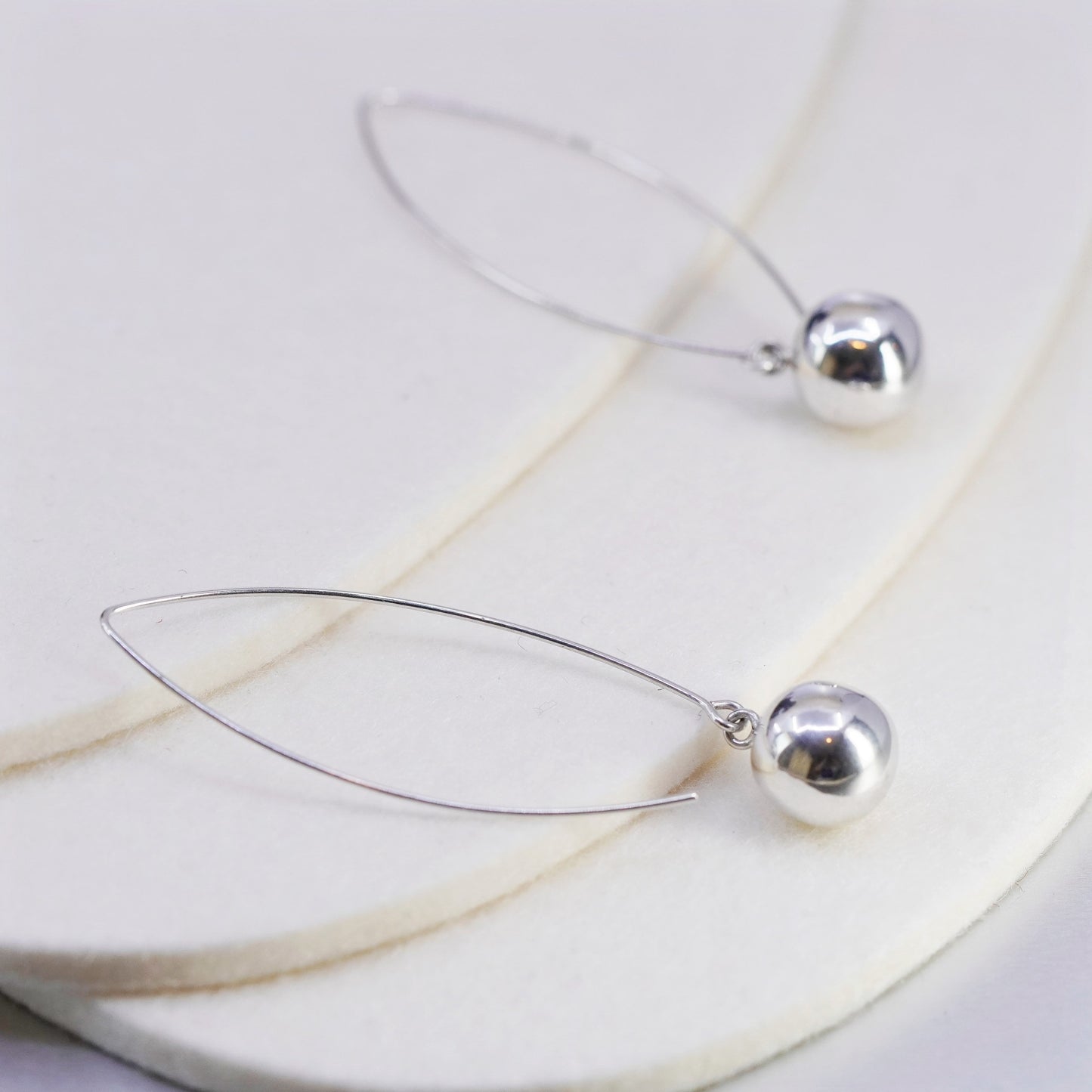 Vintage Sterling 925 silver beads earrings