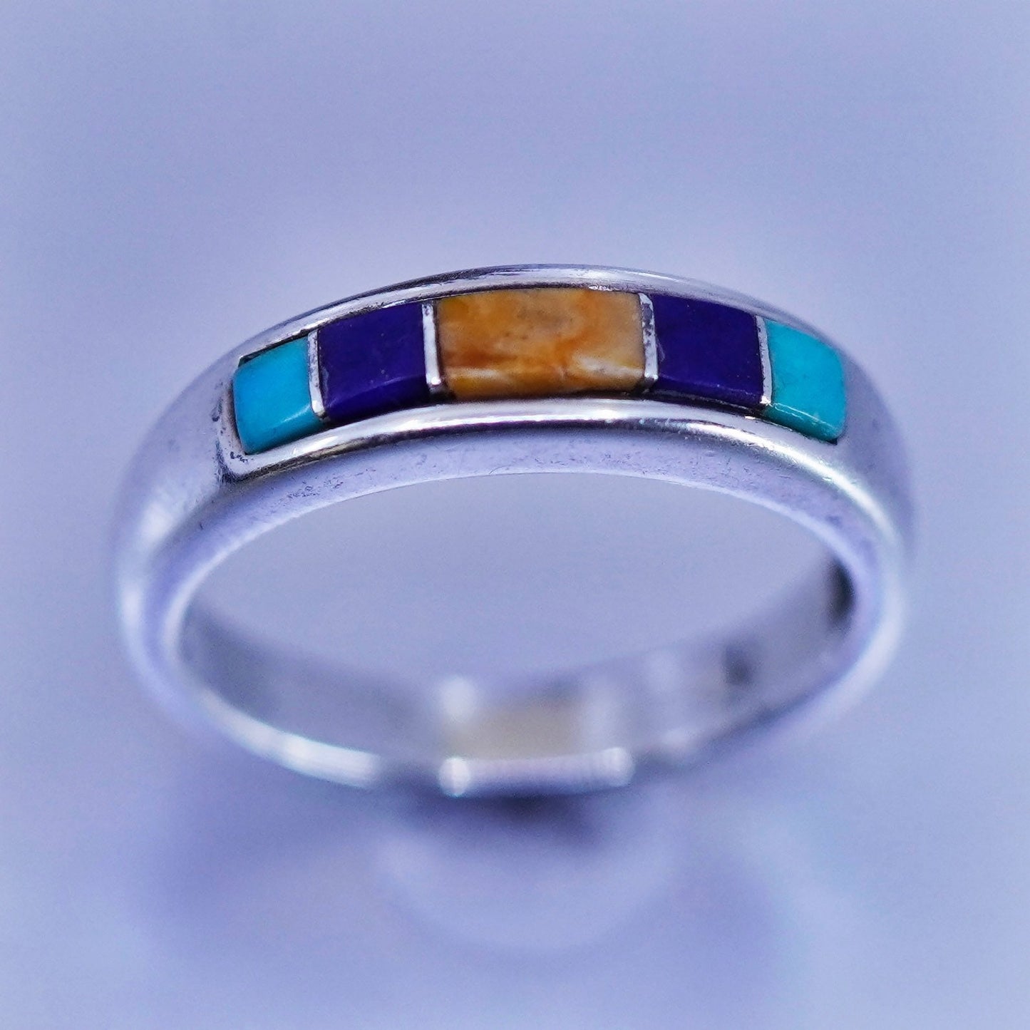 Size 7.25, Native American WJ Waldeck Johnson Sterling 925 silver handmade ring