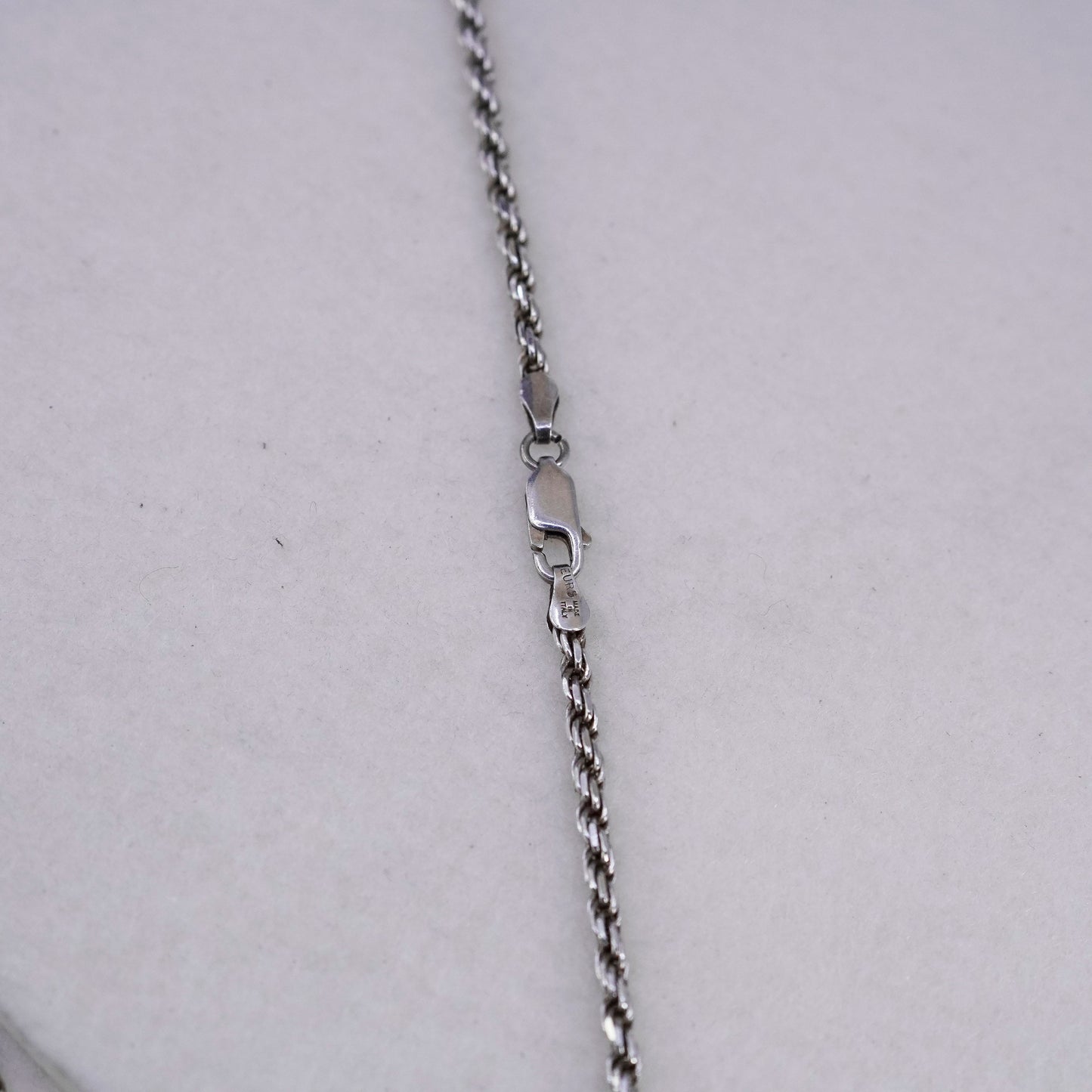 24” 3mm, vintage Sterling 925 silver bold rope chain necklace
