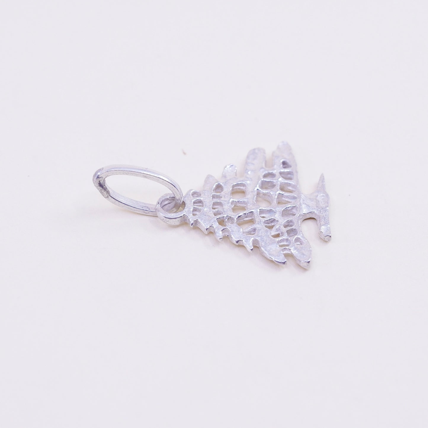 Vintage Sterling silver handmade pendant, 925 Christmas tree charm