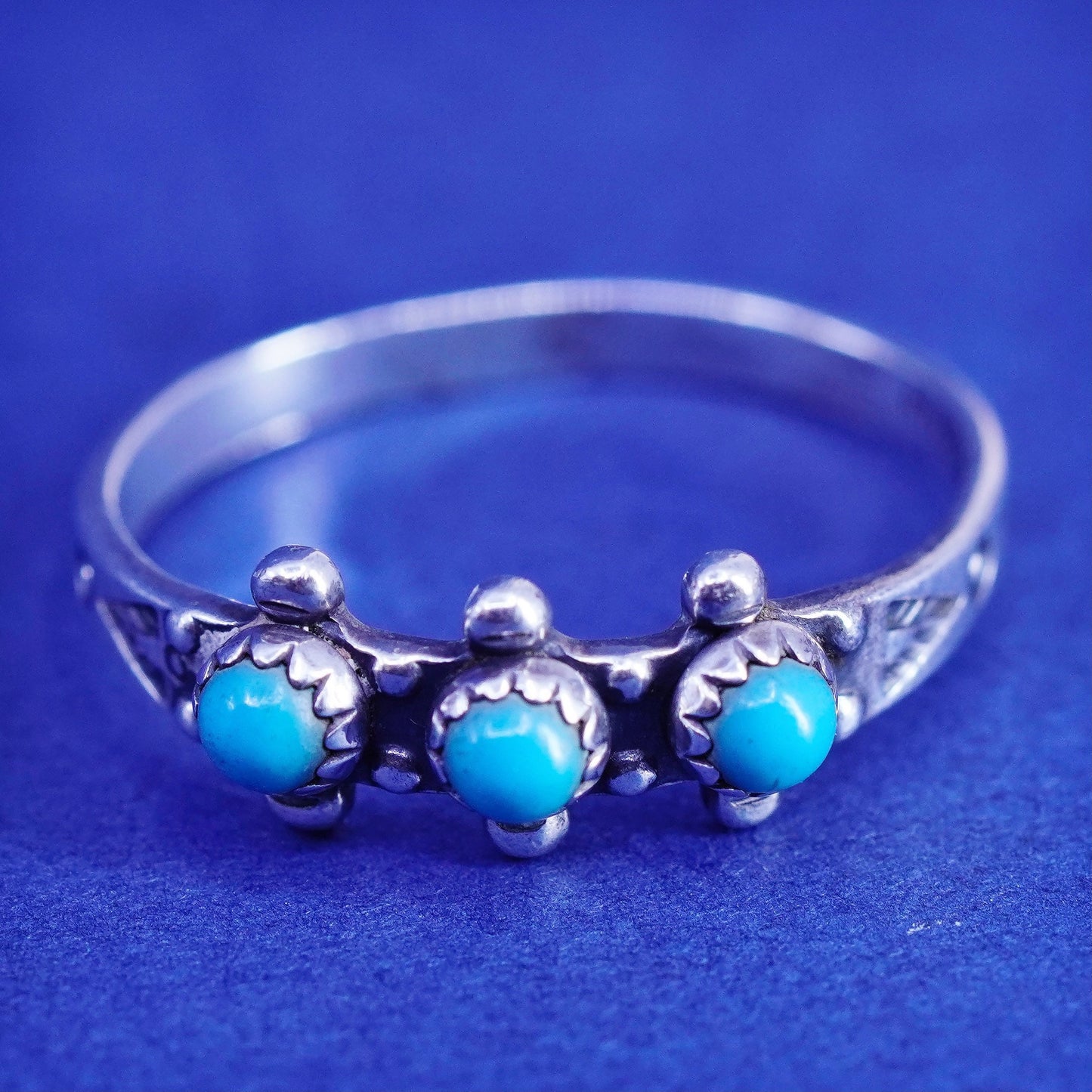 Size 6.25, vintage bell trading post Sterling 925 silver ring, Native American