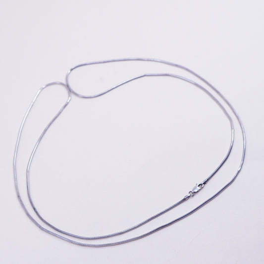 37”, Vintage Rage sterling silver Italy 925 snake chain, necklace