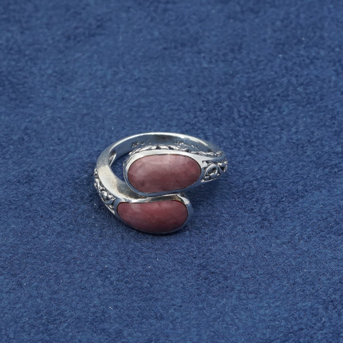 Size 7, vtg Sterling 925 silver ring, Native American, southwestern, w/ jasper