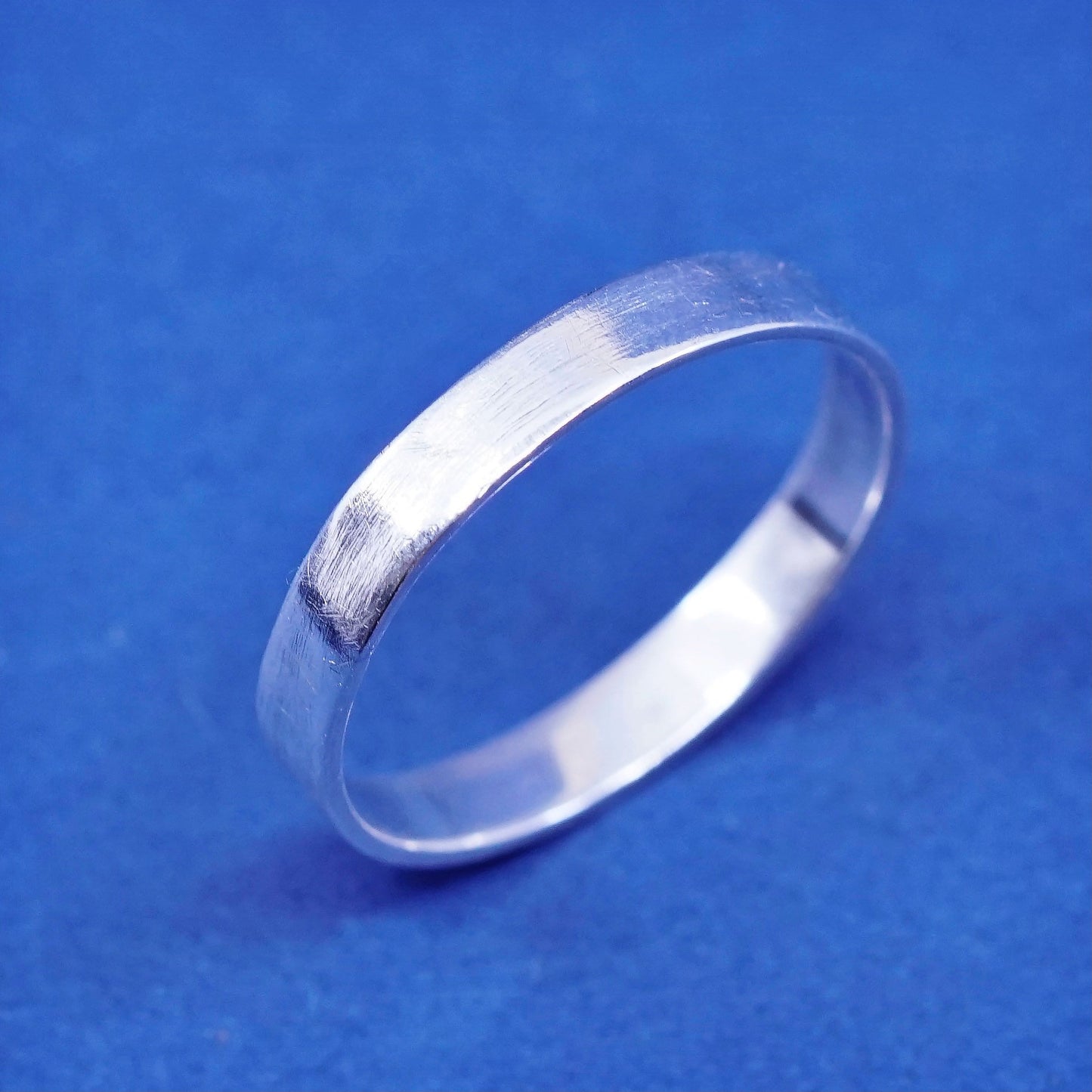 Size 9, vintage Sterling silver handmade stackable ring, 925 wedding band