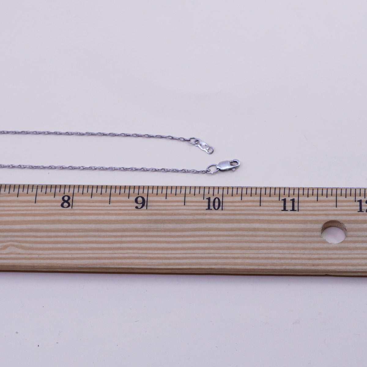 20” 1mm, vintage sterling silver necklace, 925 Singapore rope chain
