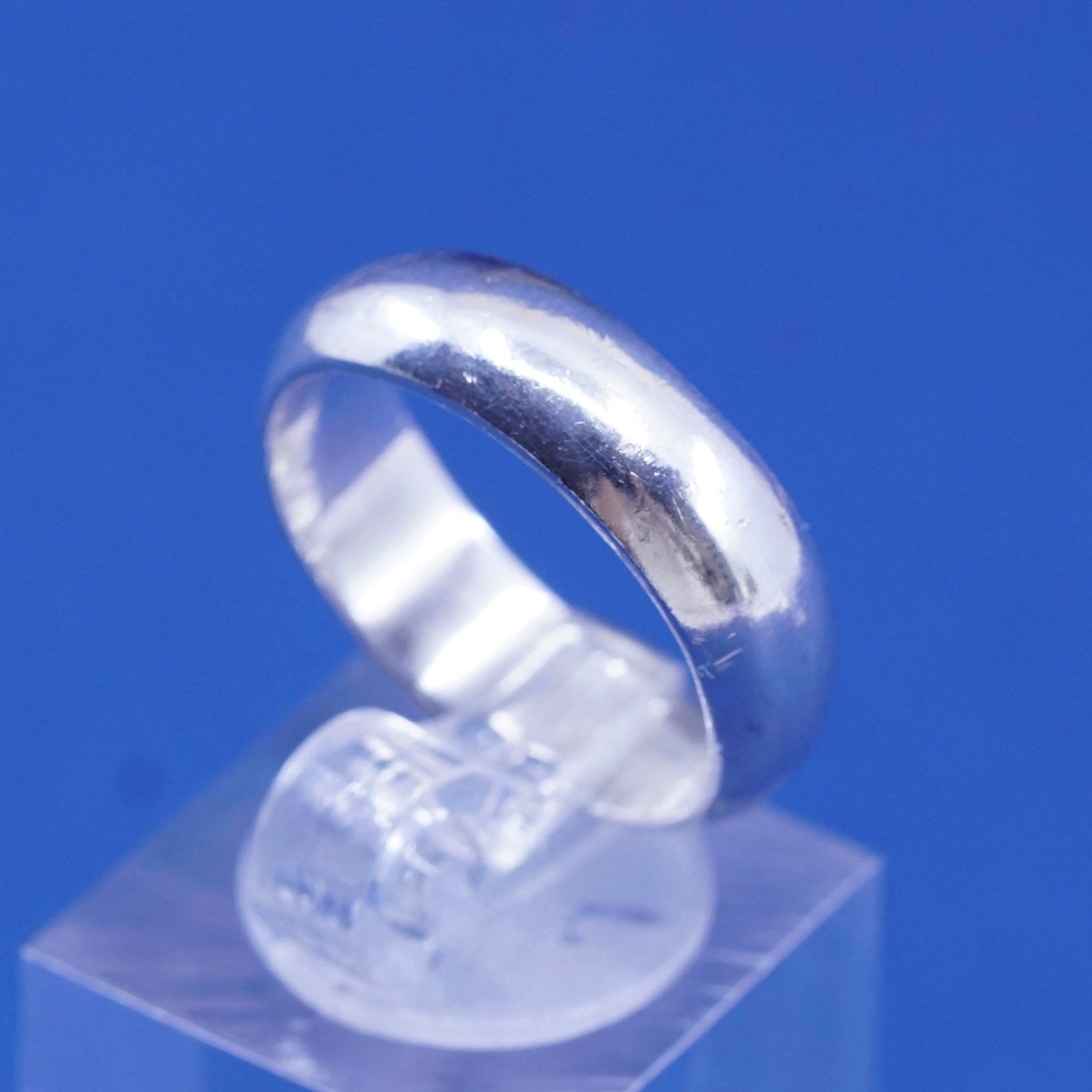 Size 8.25, vintage Sterling silver handmade ring, mexico 925 wedding band