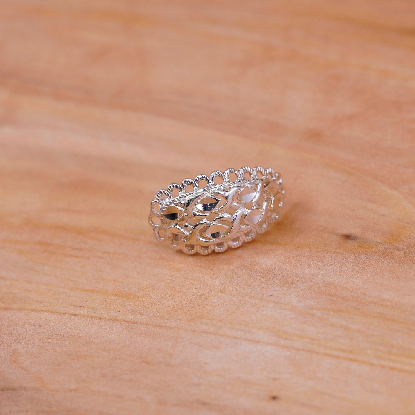0.75”, vermeil gold over Sterling silver earrings, 925 filigree hoops, huggie