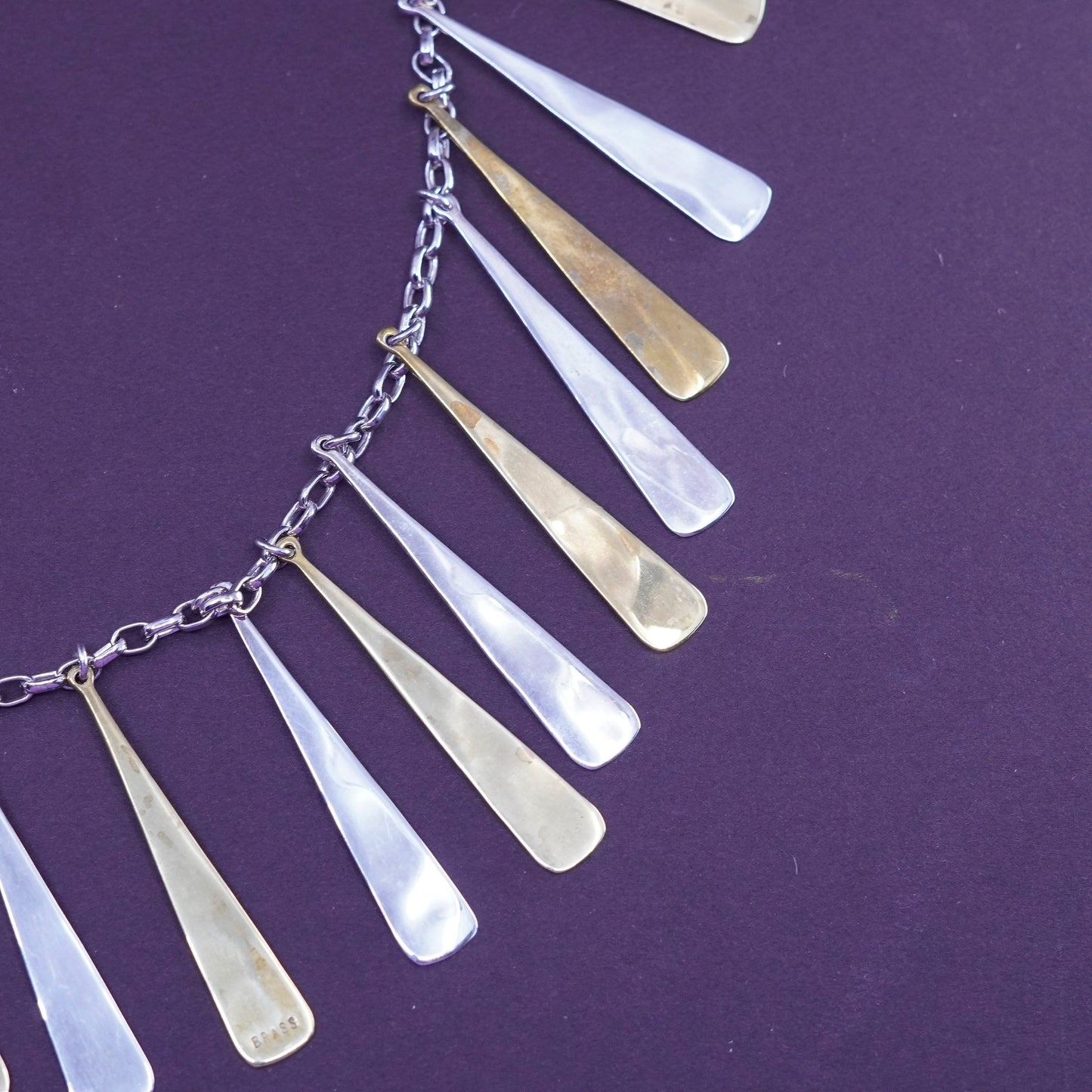 18”, RLM Robert Lee Morris studio Sterling 925 silver necklace, circle chain