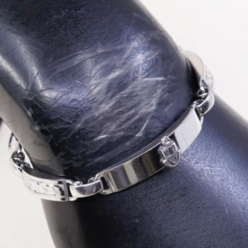 6.5”, Vtg Italy Sterling 925 Silver Handmade Bar Chain Bracelet w/ Tag