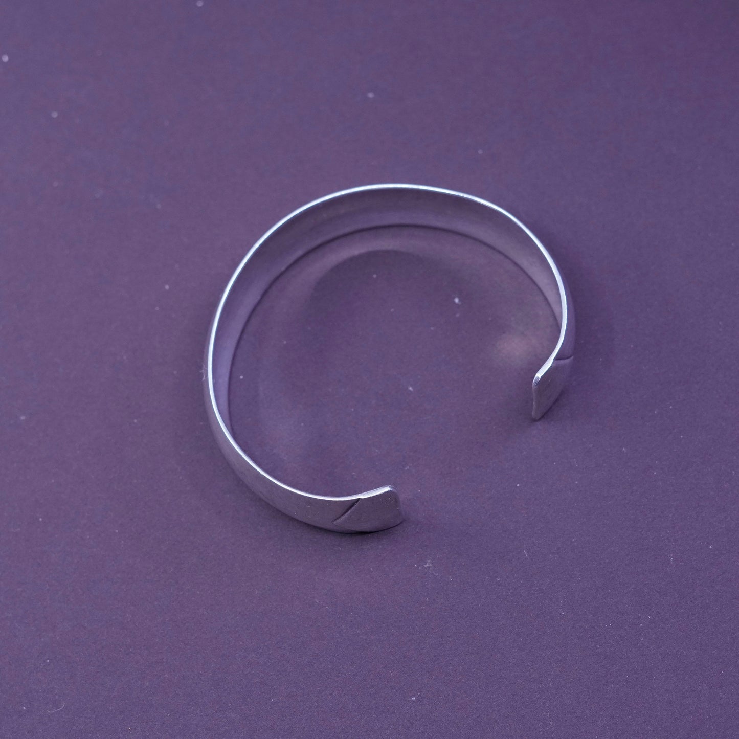 7”, Vintage mexico Sterling 925 silver bracelet, wide cuff