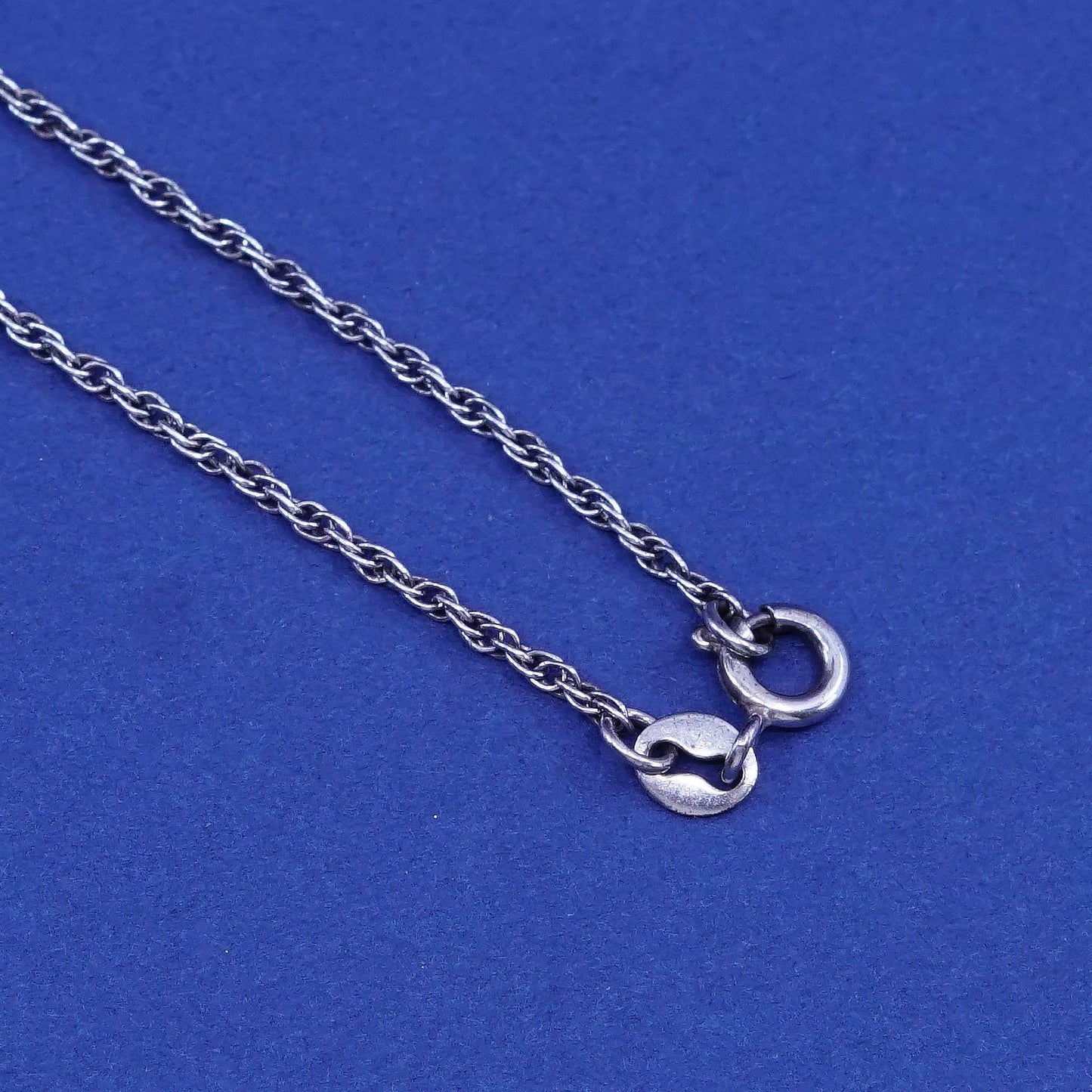 16”, 1.6mm, vintage Joielle Sterling silver necklace, 925 Singapore rope chain