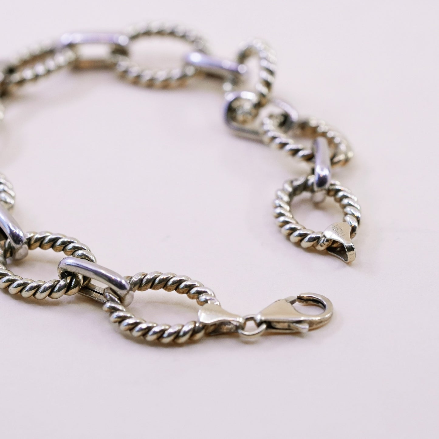 7.5”, Vintage 1/9 14K gold over sterling silver bracelet turkey 925 cable chain
