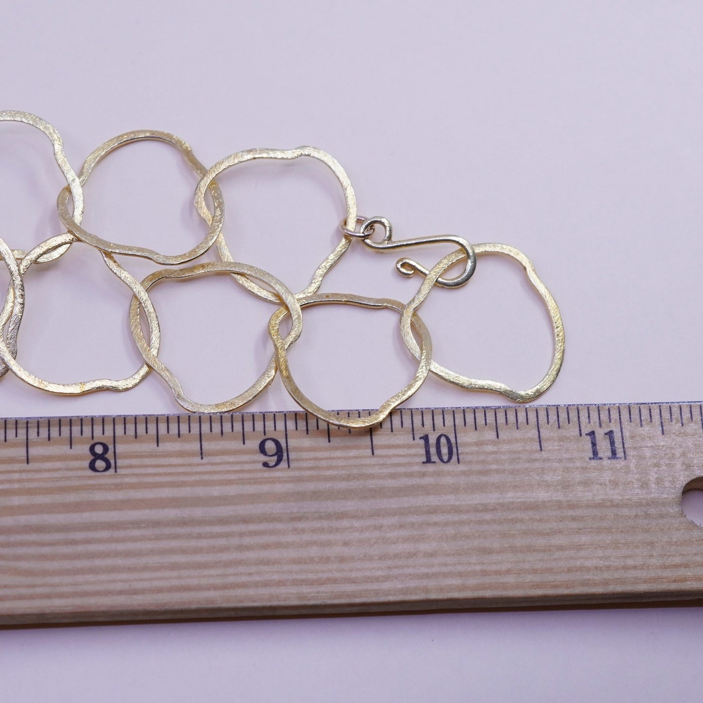 20”, vermeil, gold sterling silver handmade sweater necklace, 925 circle chain
