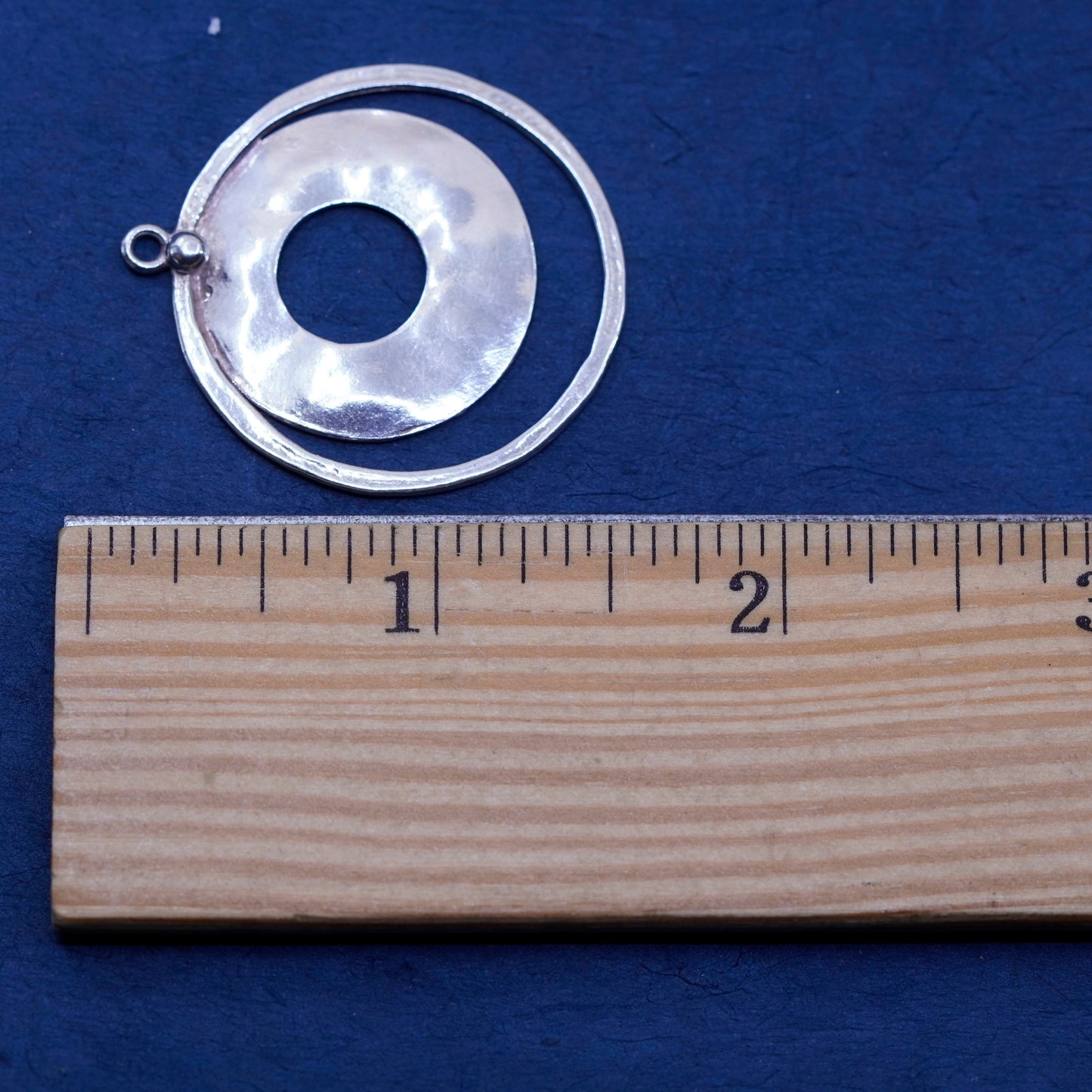 Vintage silpada Sterling silver handmade pendant, hammered 925 circle