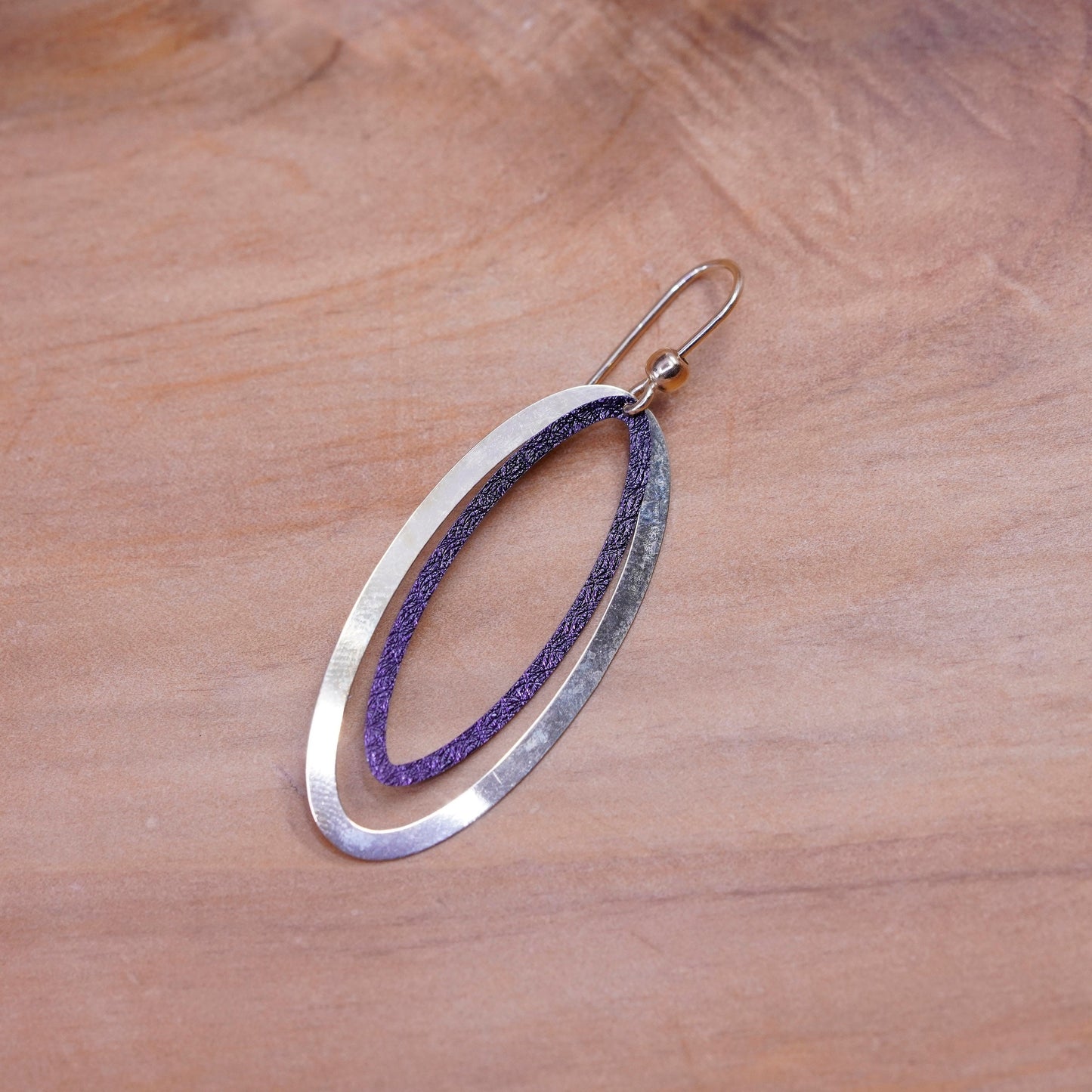 1.6g, Vintage Italy Milor 14K yellow gold oval earrings with double oval drops