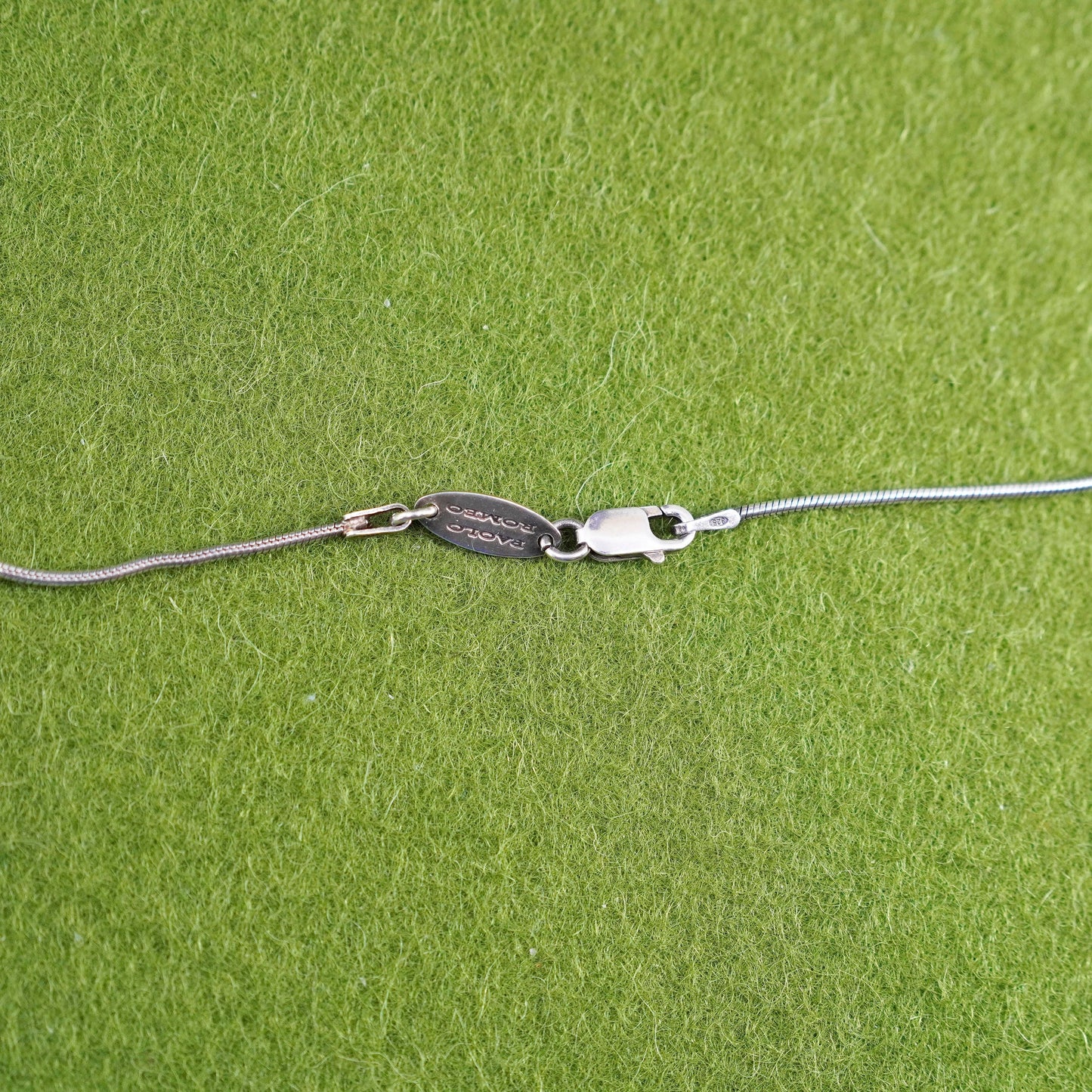 24”, 1mm, Vintage Paolo Rambo sterling silver snake chain, Italy 925 necklace
