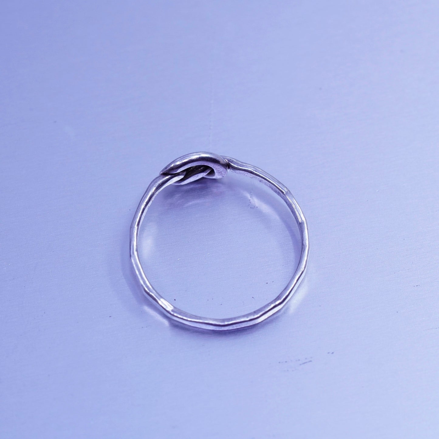 Size 9, vintage HOB Sterling 925 silver handmade ring, knotted band