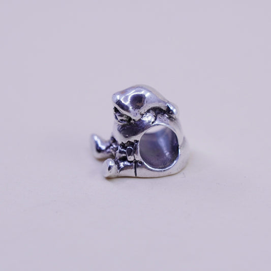 Vintage sterling silver handmade pendant, 925 Christmas Santa charm
