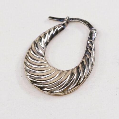 0.5”, Vermeil Gold over sterling silver 925 earrings Hoops, stamped 925 Jordan