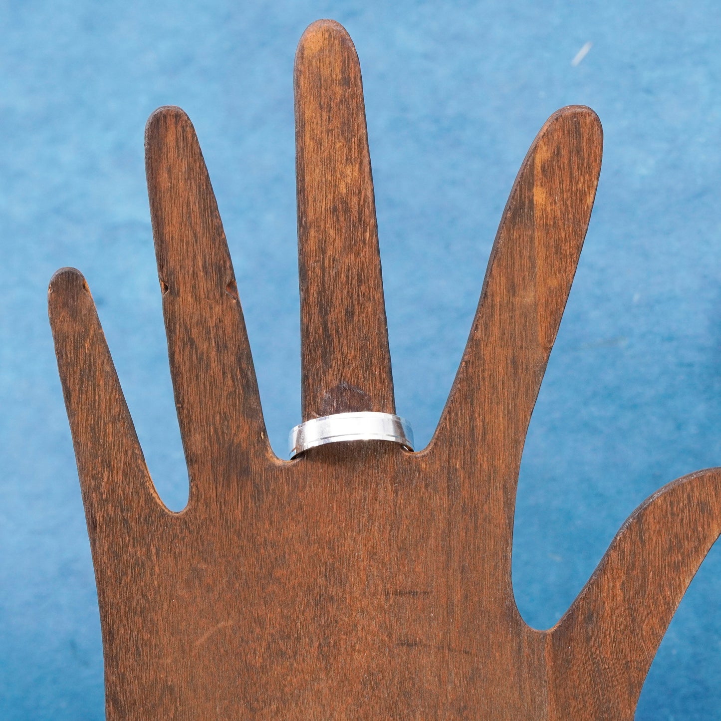 Size 11, vintage Sterling silver handmade ring, 925 wedding band