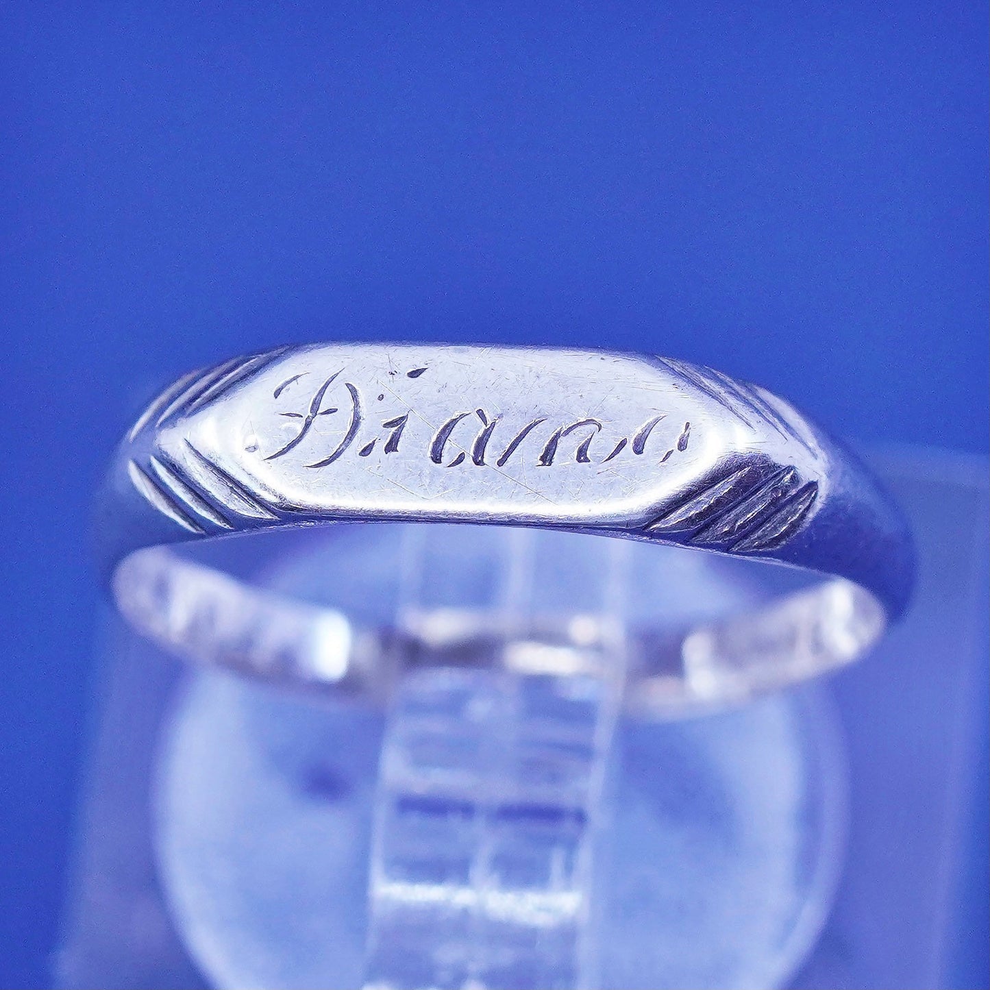 Size 6, vintage Sterling silver handmade band, 925 name “Diana” band