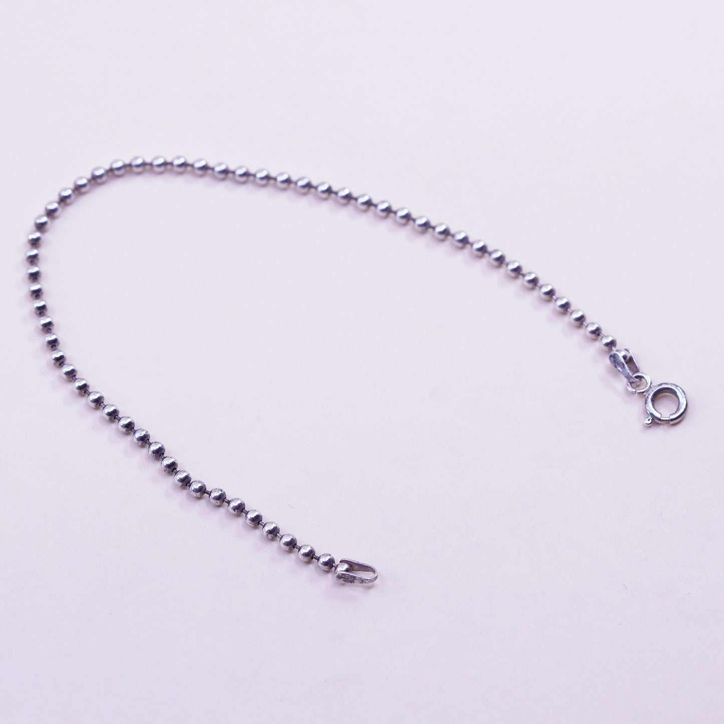 7.25,, Vintage mexico sterling silver 925 beads bracelet, handmade jewelry