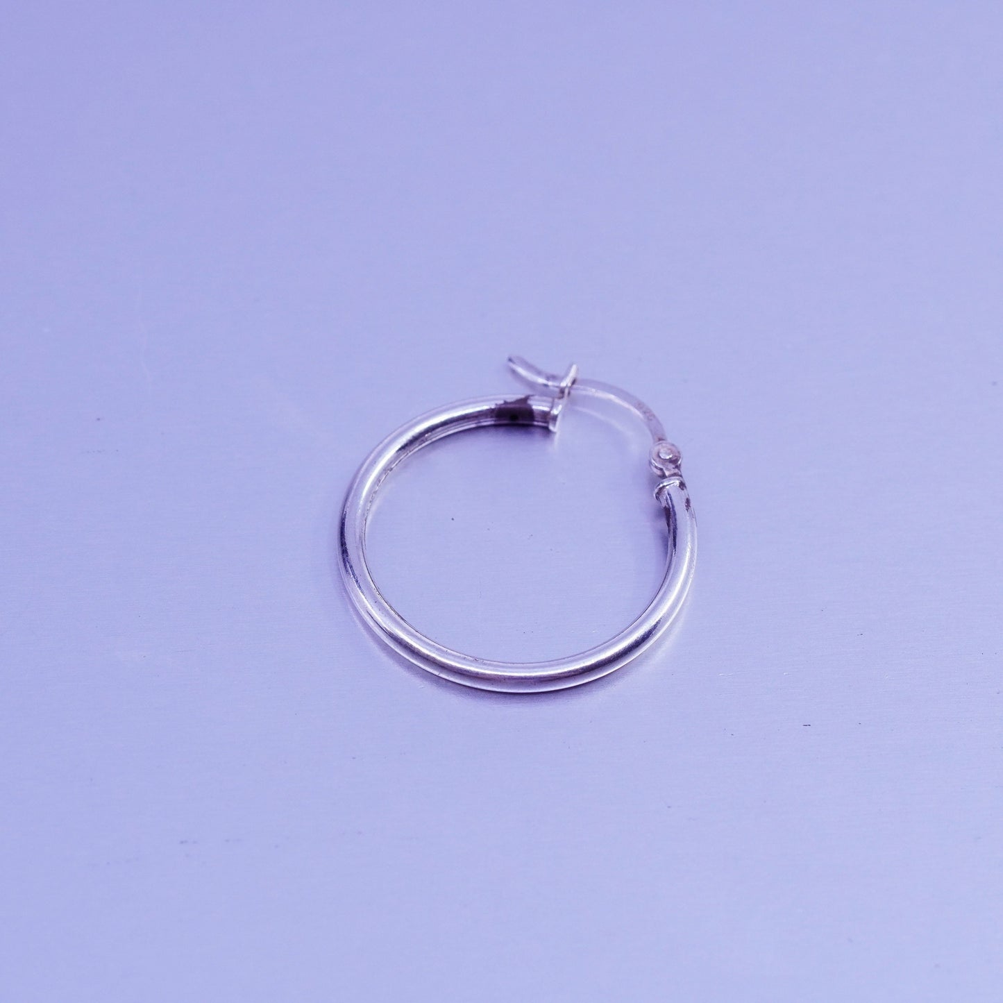 1”, vintage Sterling silver handmade earrings, 925 hoops
