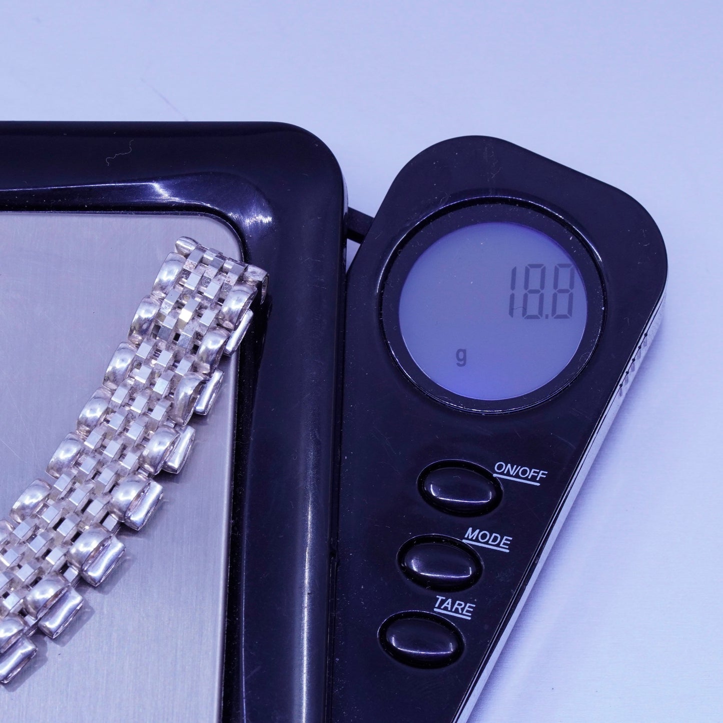 7.75”, 10mm, Italy Milor sterling 925 silver handmade bracelet, mesh chain