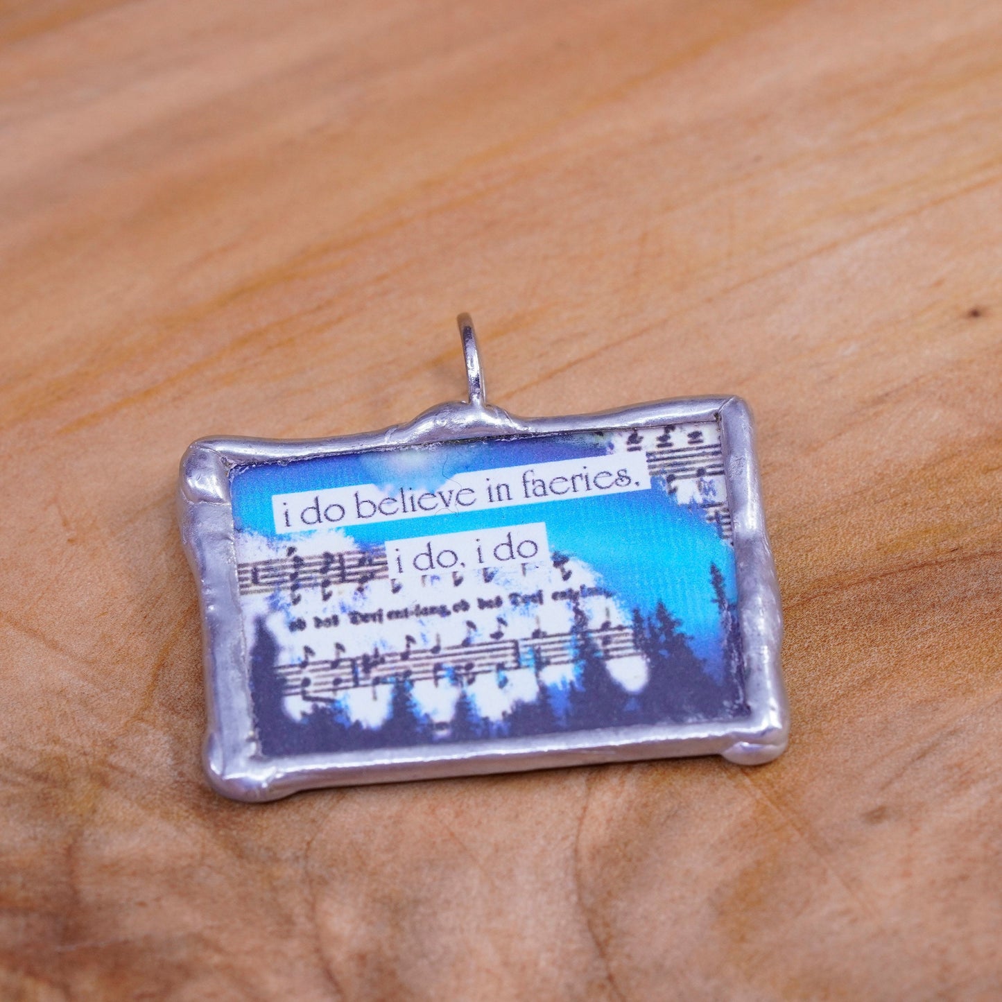 I believe in fairies Sterling 925 silver handmade pendant