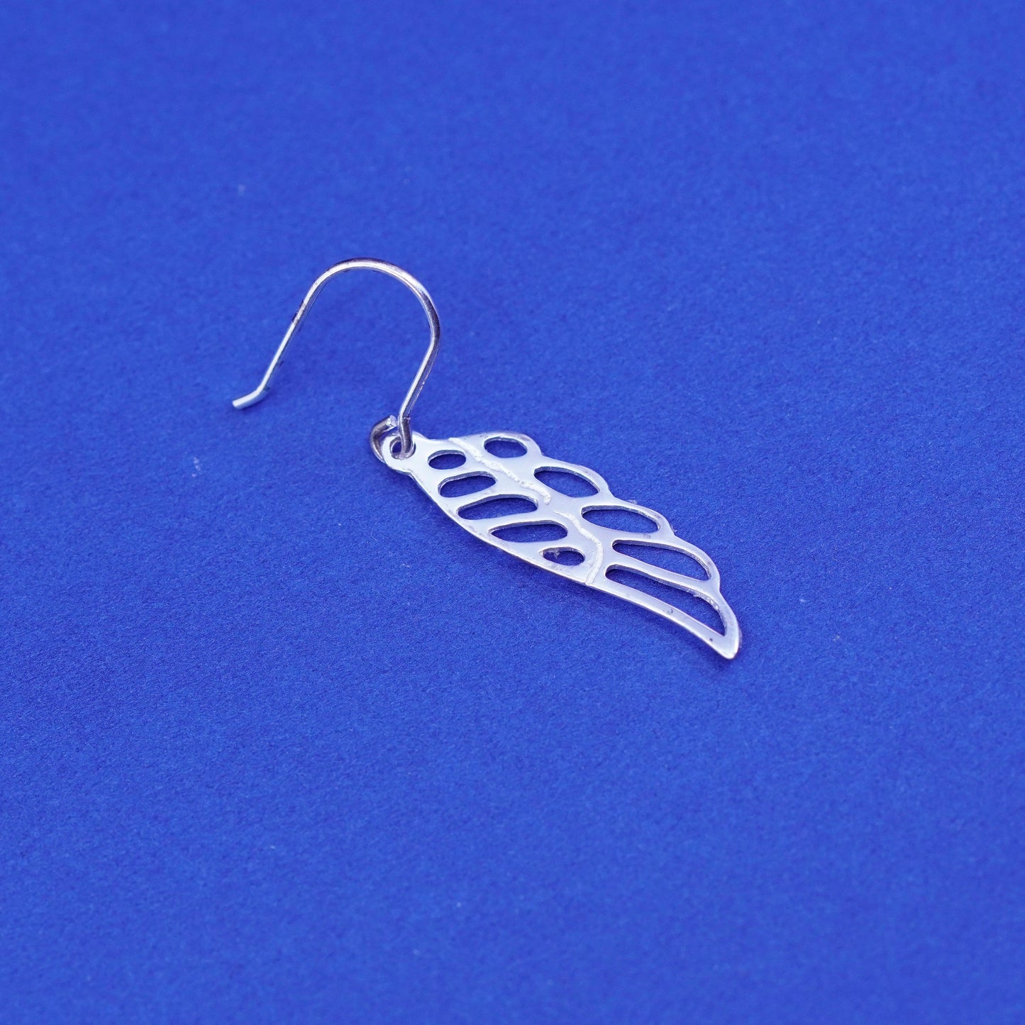 Vintage Sterling silver handmade earrings, 925 wings dangles