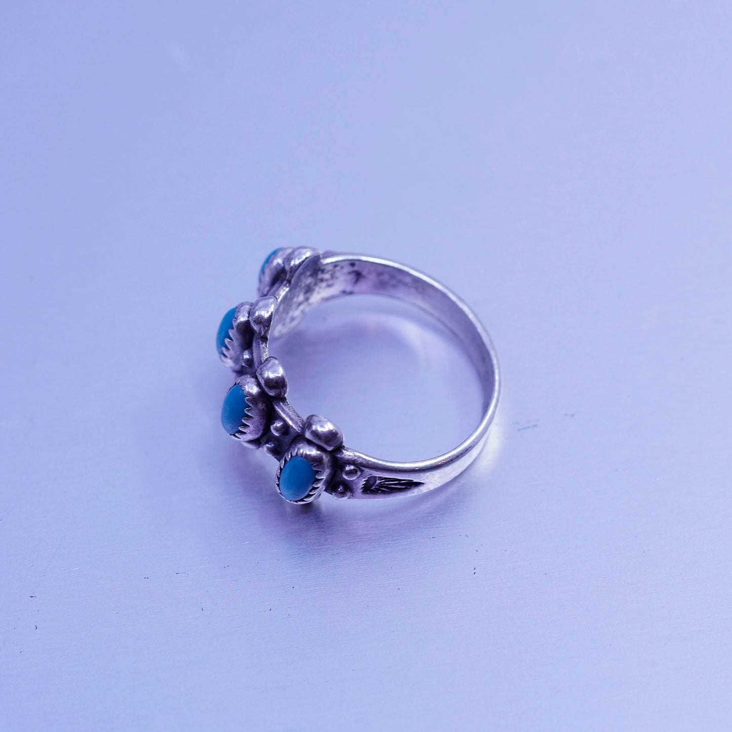 Size 5.5, Native American navajo Bell trading post Sterling 925 silver ring