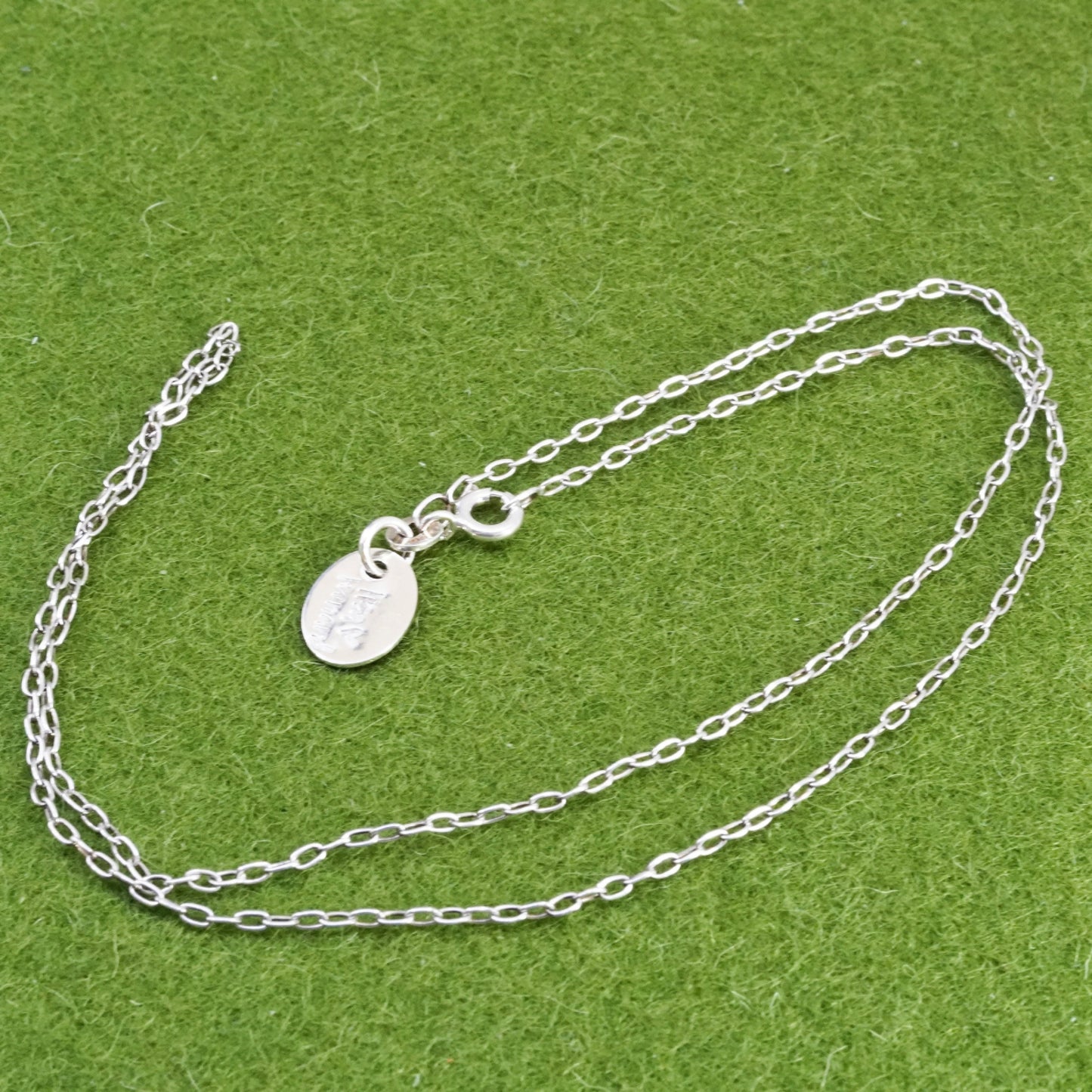 18”, 1mm, Vintage lisa leonard sterling silver circle chain, Italy 925 necklace