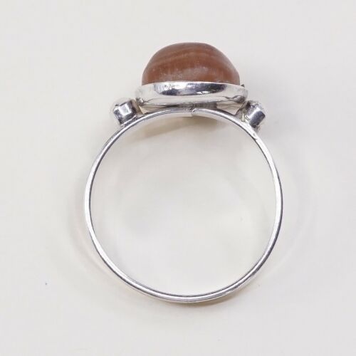 Size 9, Vintage sterling silver handmade ring, 925 silver With Red agate