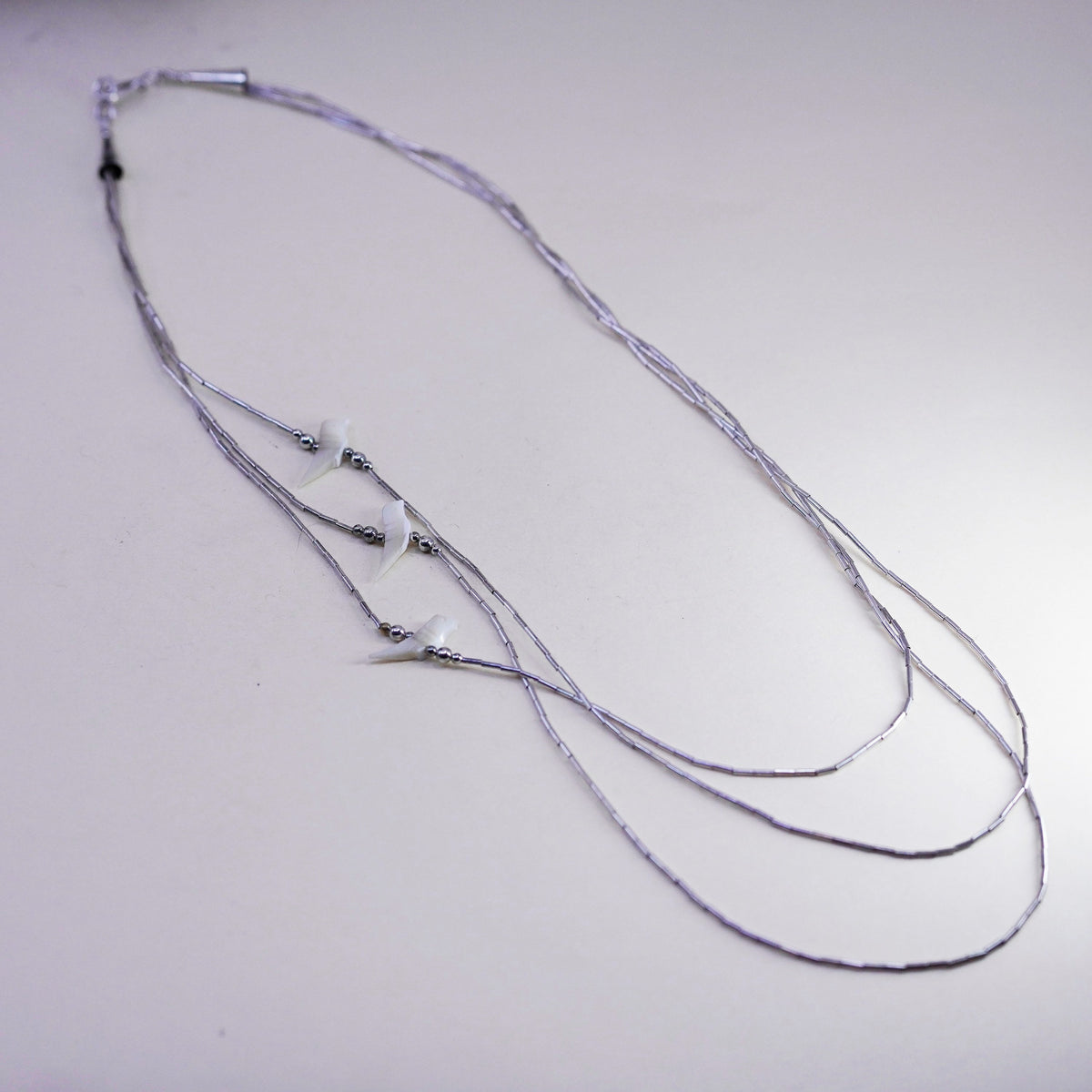 21” Native American Liquid Sterling 925 Silver Bird Charm Fetish necklace chain