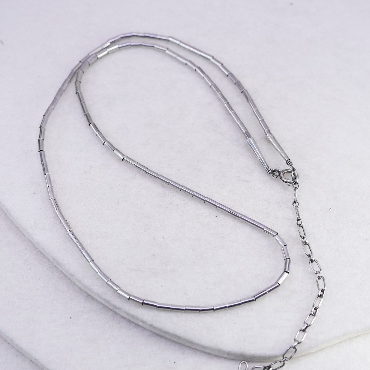 20+3”, Vintage liquid Sterling silver necklace, Native American handmade chain