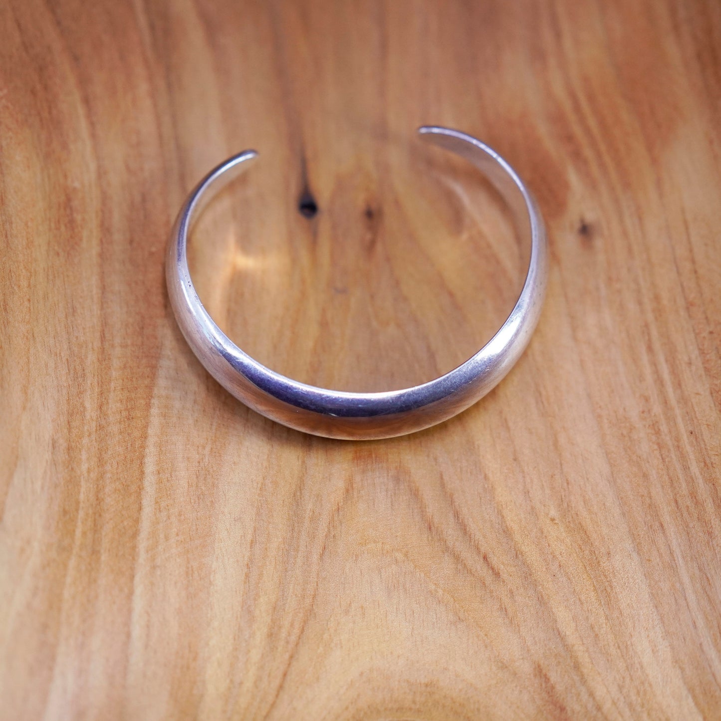 6.5”, Vintage Mexico Sterling silver handmade bracelet, 925 cuff