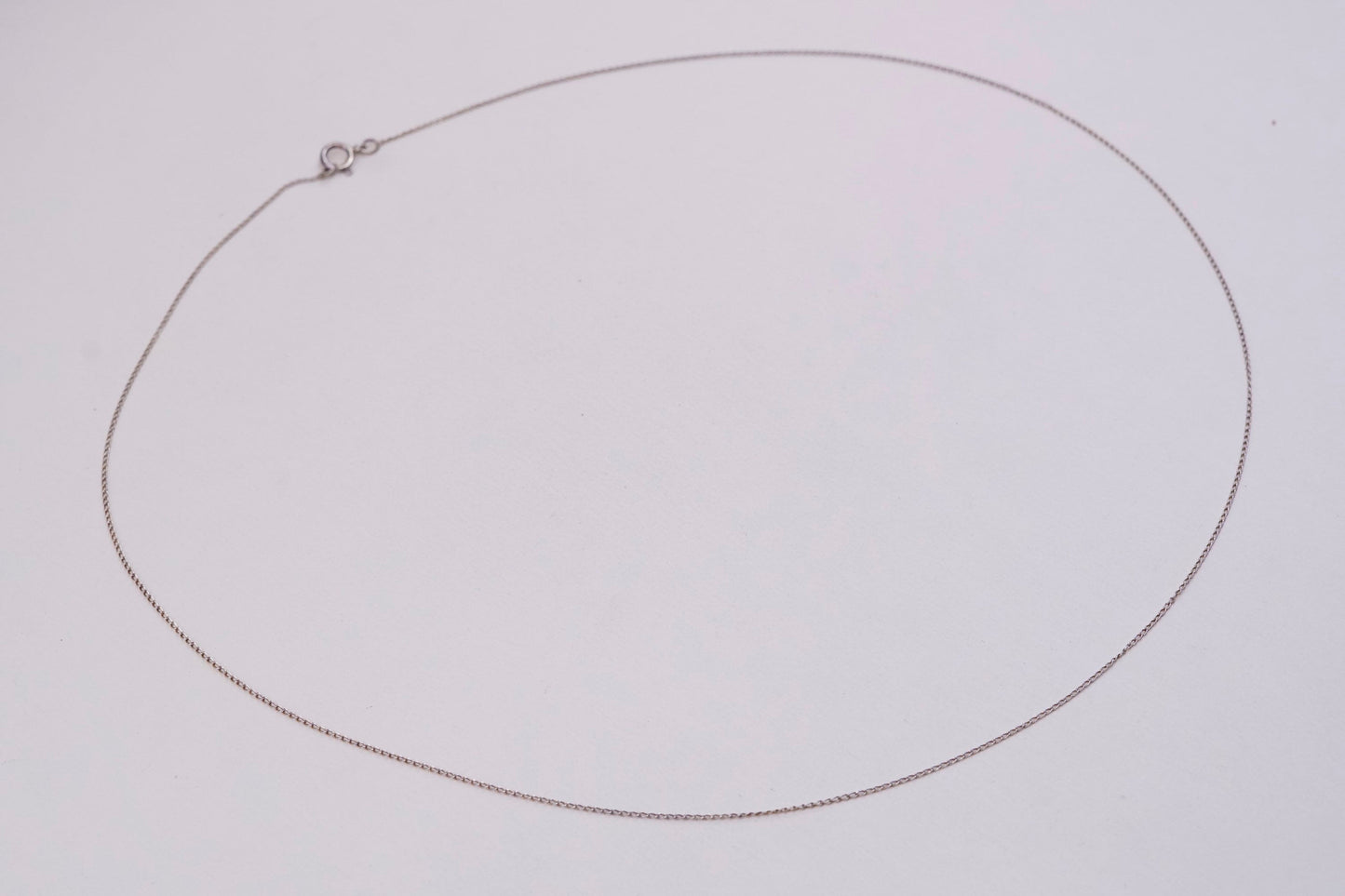 20”, 1mm, vermeil Gold over sterling silver curb chain, Italy 925 necklace