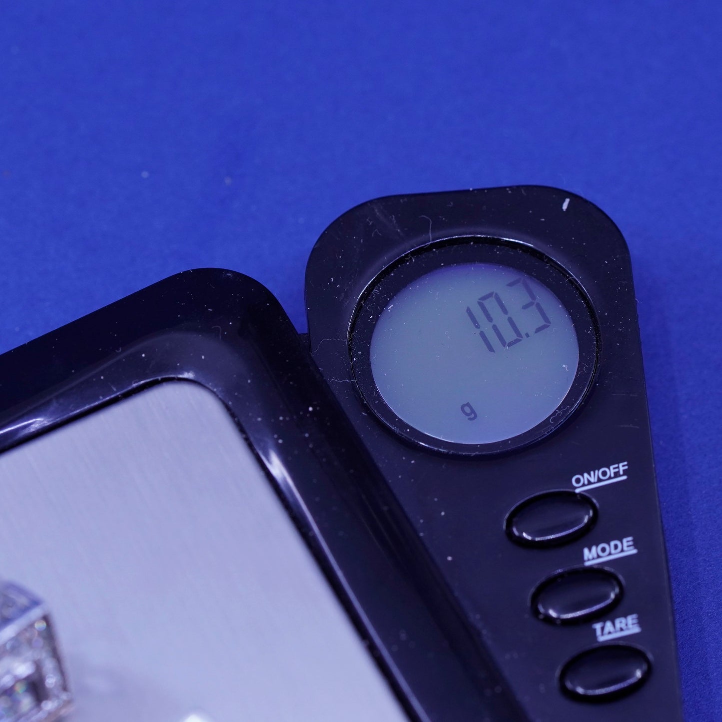 Vintage Sterling silver earrings, 925 circle with cluster cz