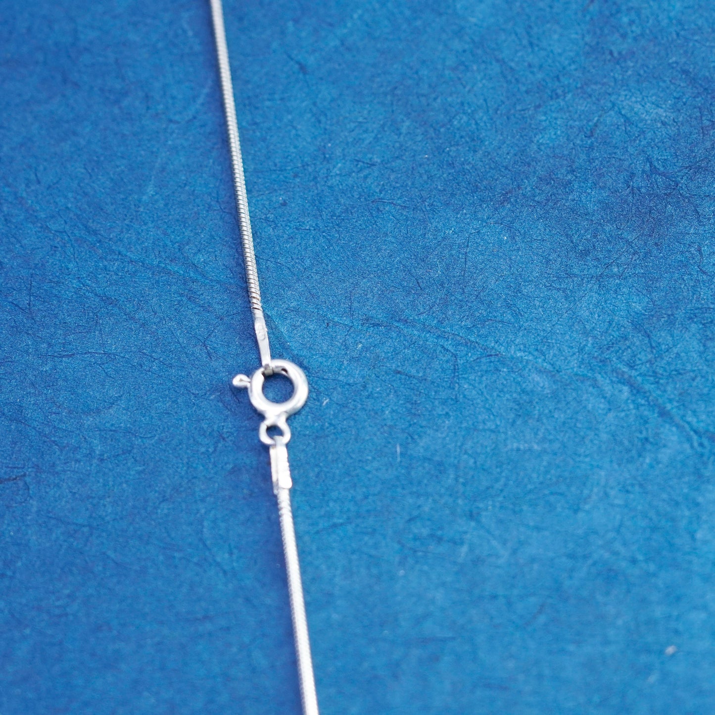 16”, 1mm, vintage Sterling silver handmade necklace, 925 snake chain