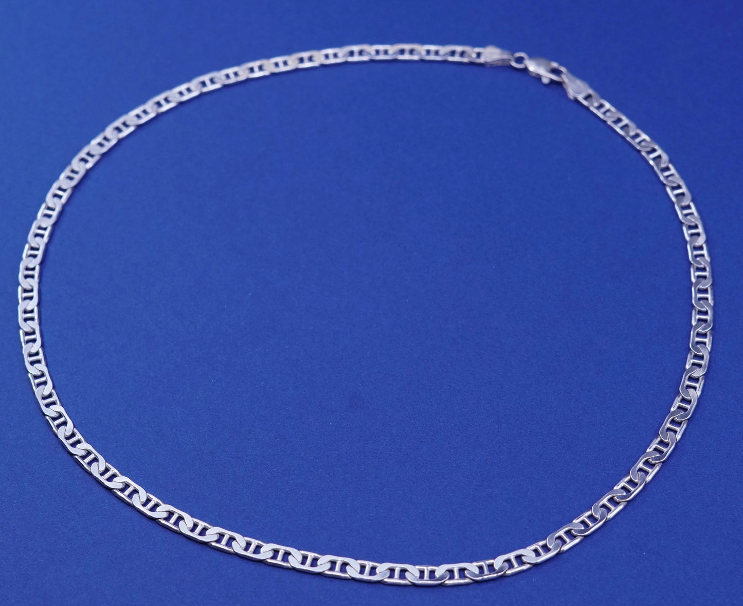 18”, 5mm, vintage ACI Sterling silver handmade necklace, 925 anchor link chain