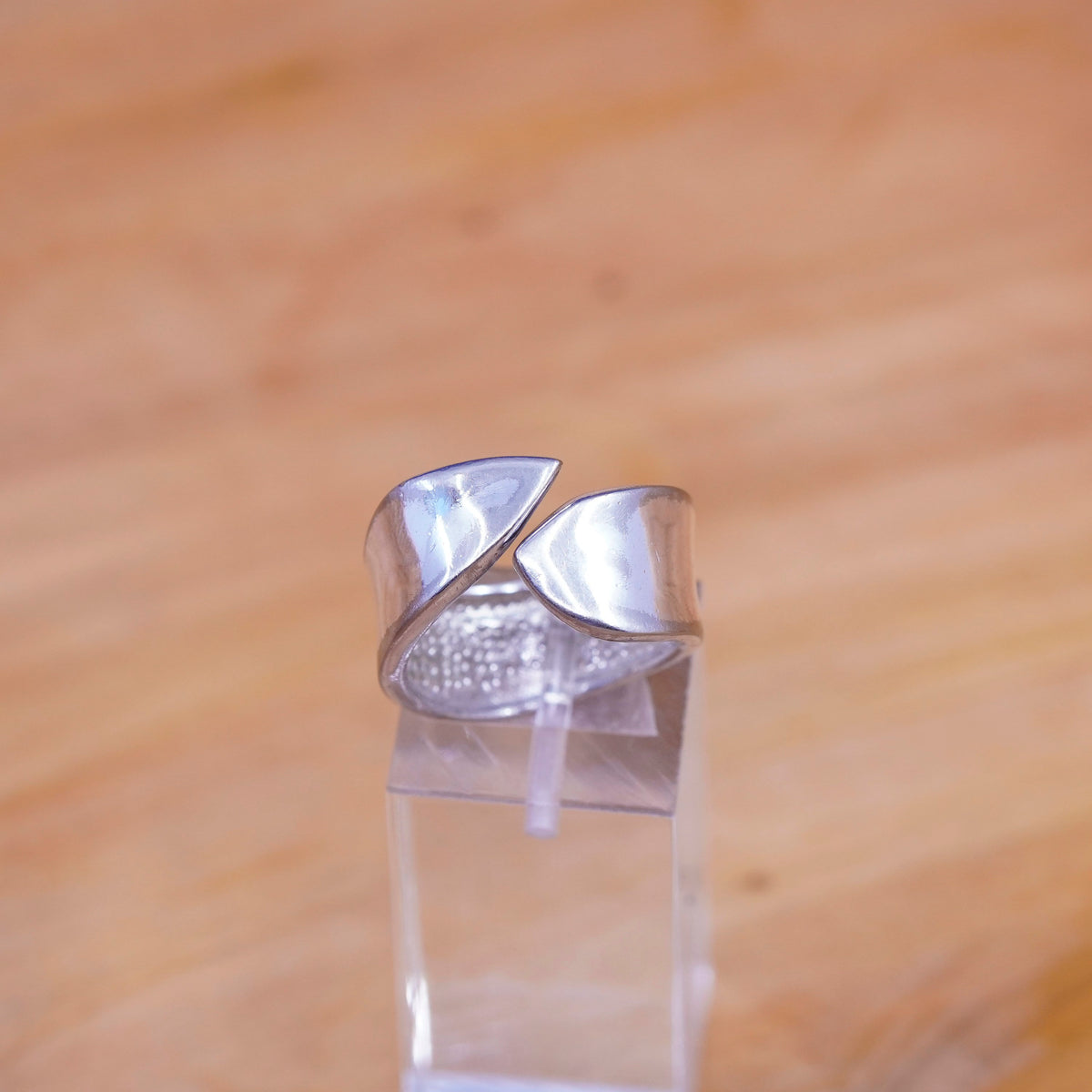 Size 6, vintage Sterling silver handmade ring, 925 wrap band
