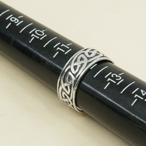 Size 12, hopi Sterling Silver Handmade Ring 925 Band Embossed patterns