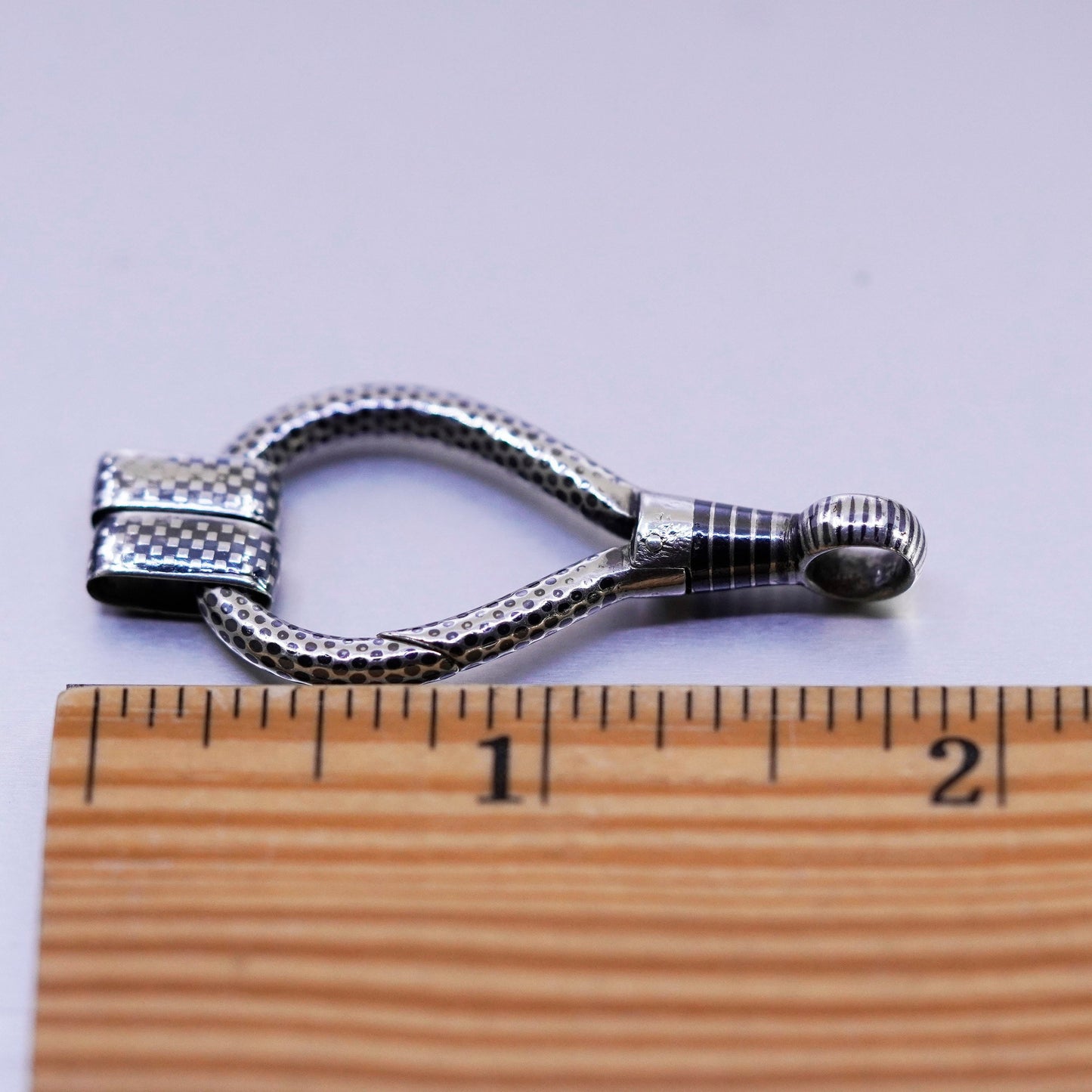 Vintage Sterling 925 silver handmade keychain