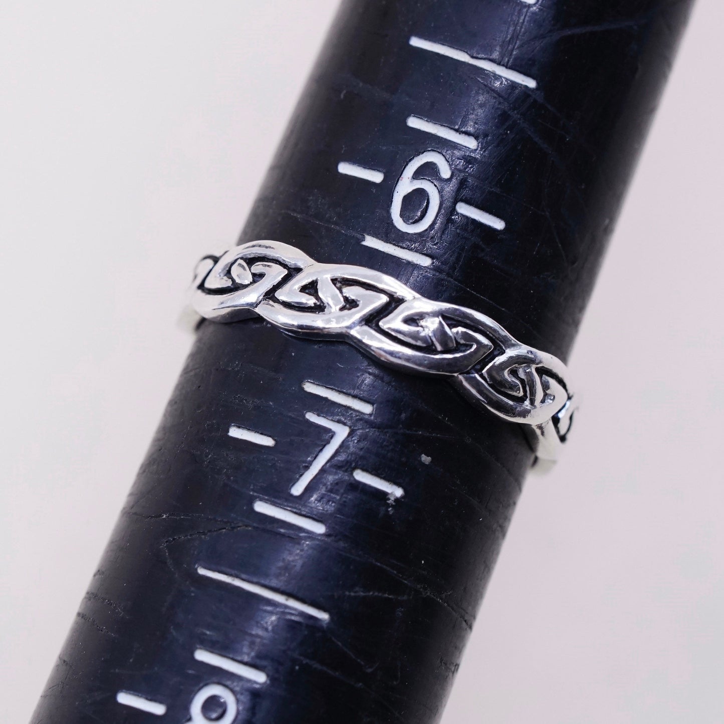 Size 6.5, vintage AVON Sterling silver handmade ring, 925 band with wave