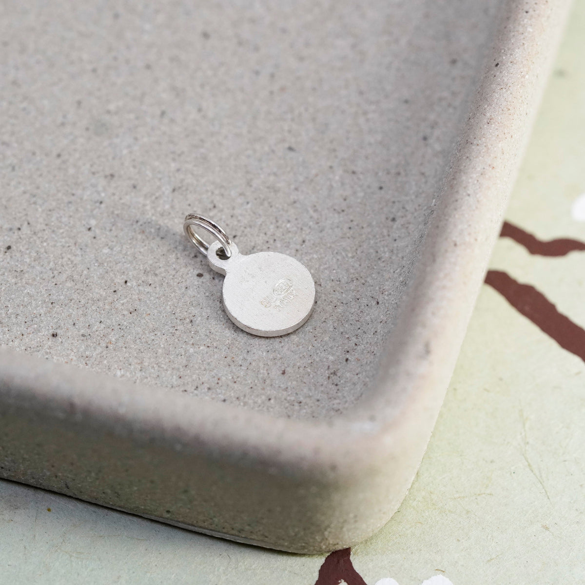 Vintage sterling silver handmade pendant, 925 angel charm