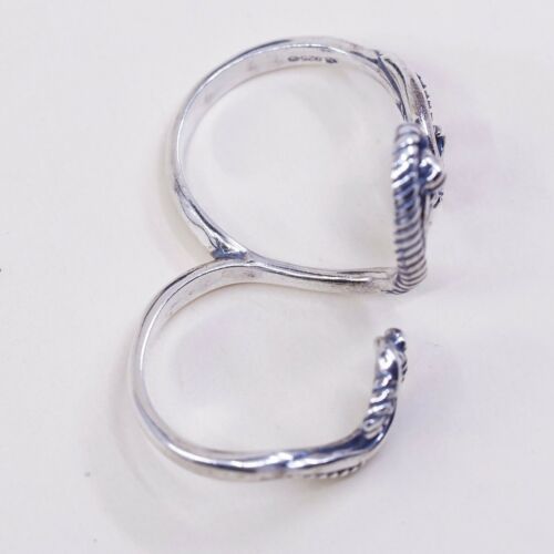 Vtg carolyn pollack Sterling 925 Silver Handmade Double Finger Band Ring