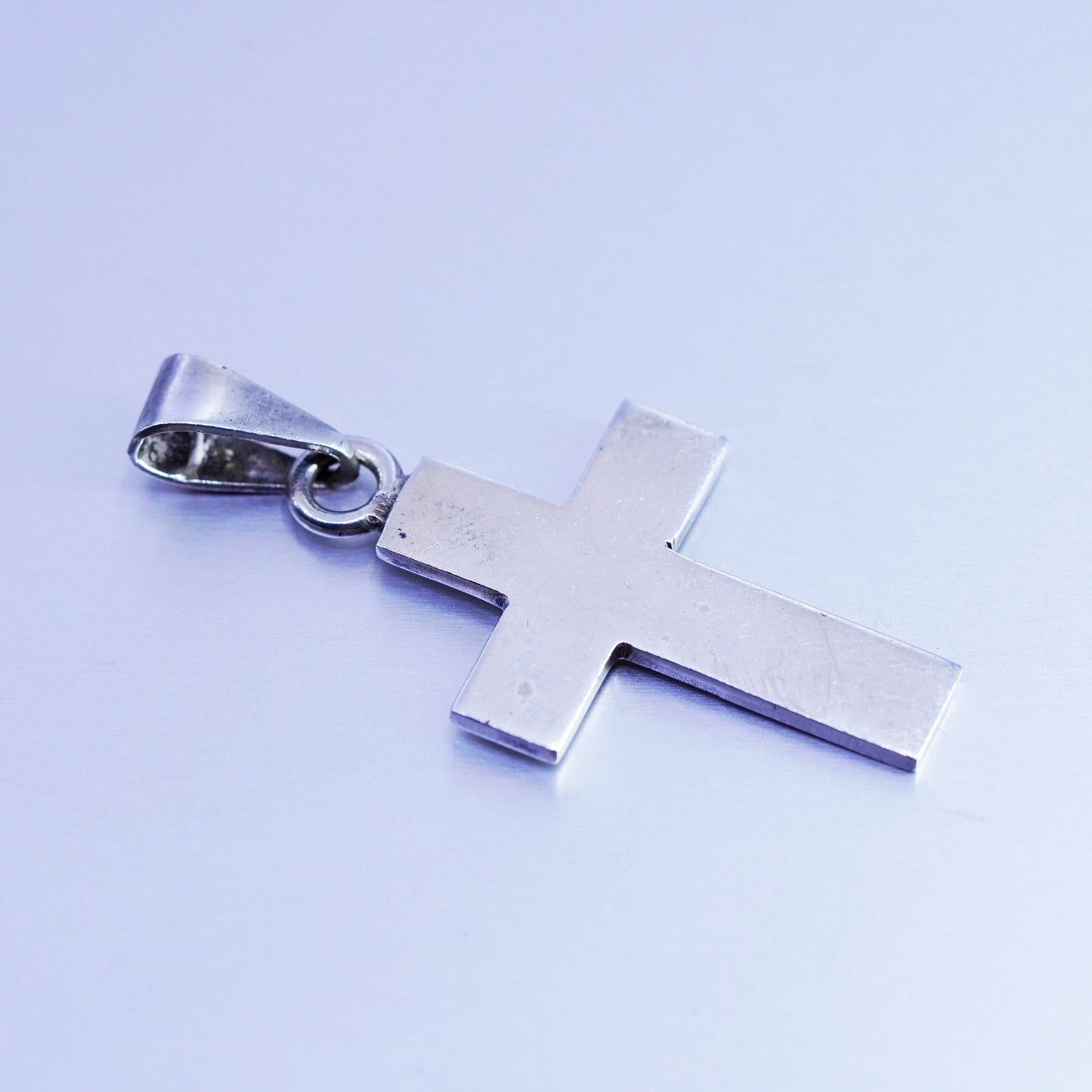 Vintage sterling 925 silver handmade cross pendant